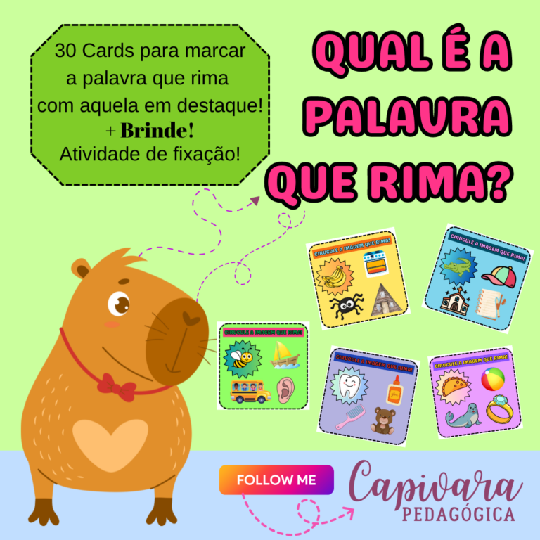 JOGO – QUAL É A PALAVRA QUE RIMA? – Capivara Pedagógica