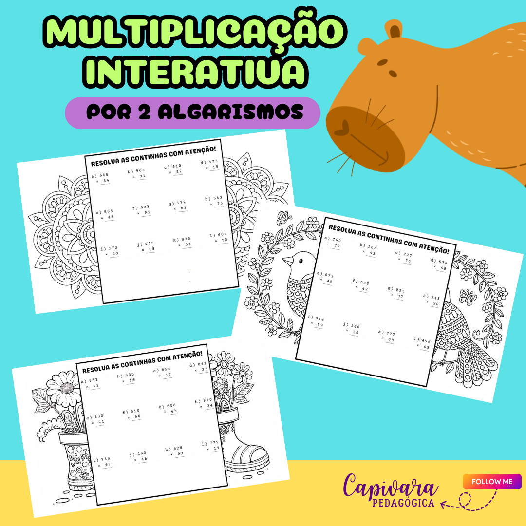 MULTIPLICAÇÃO INTERATIVA - POR 2 ALGARISMOS