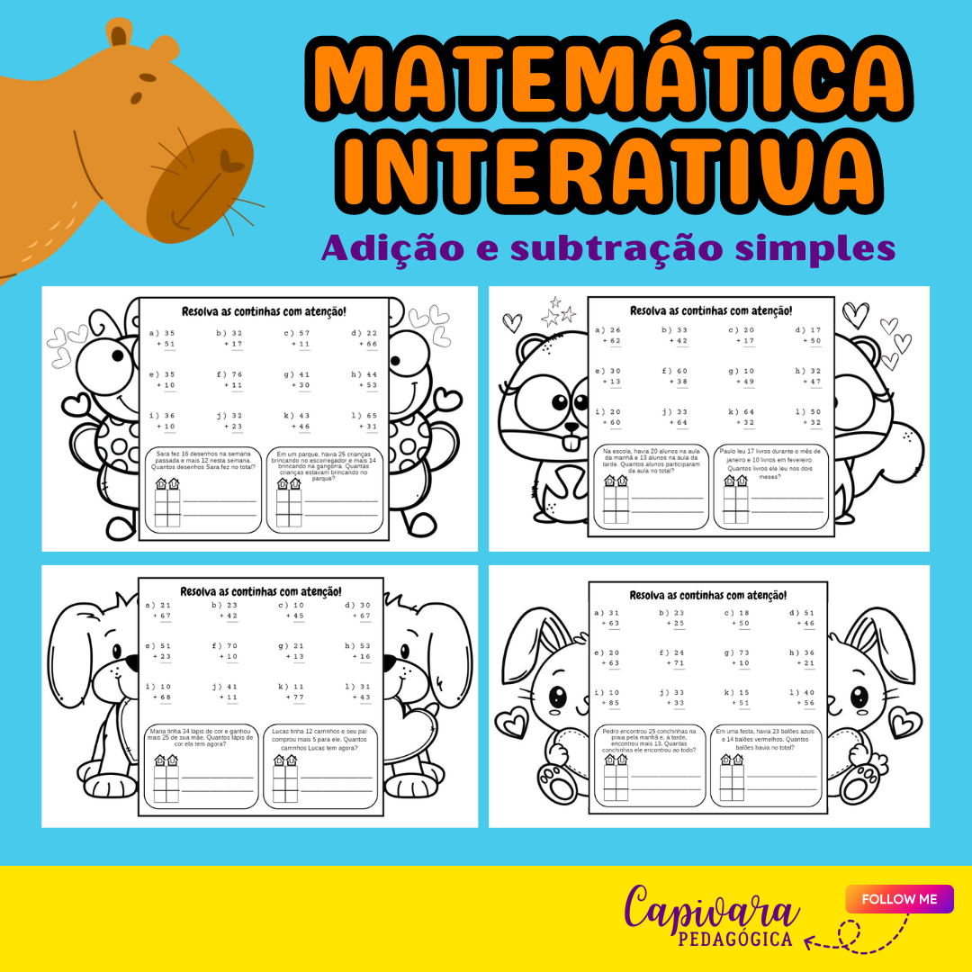 MATEMÁTICA INTERATIVA - ADIÇÃO E SUBTRAÇÃO SIMPLES