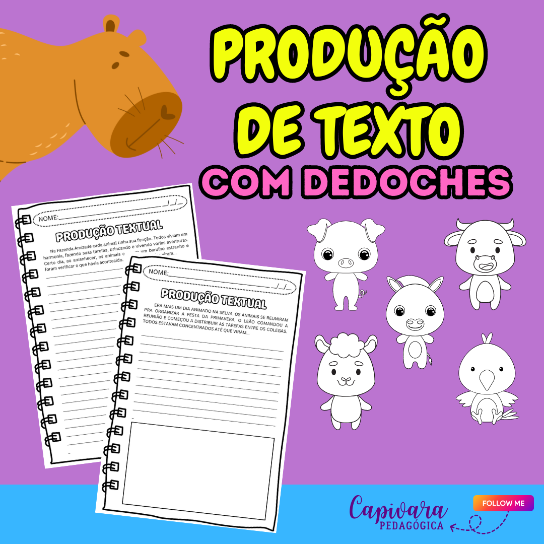 PRODUÇÃO TEXTUAL COM DEDOCHES