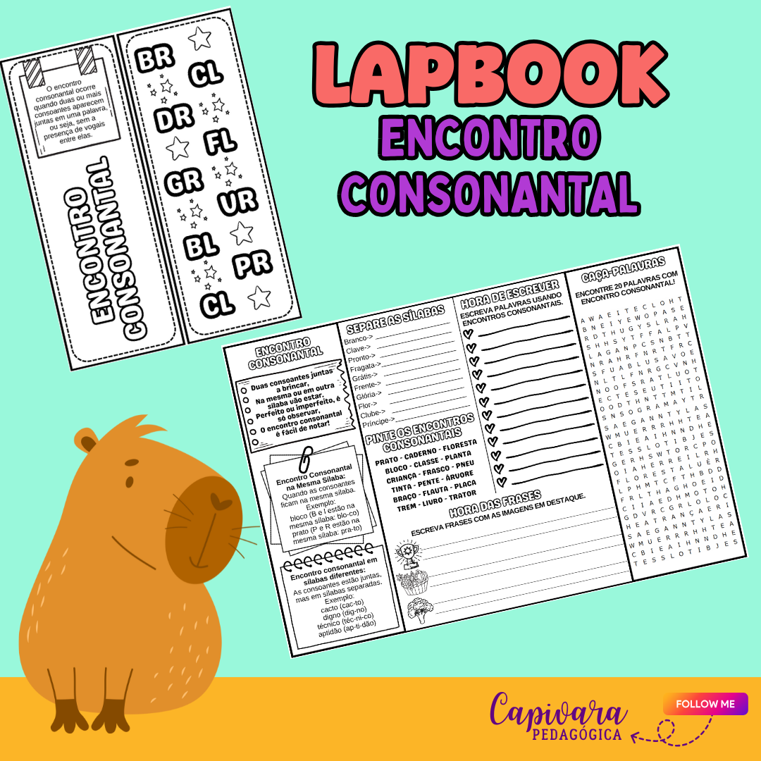LAPBOOK - ENCONTRO CONSONANTAL