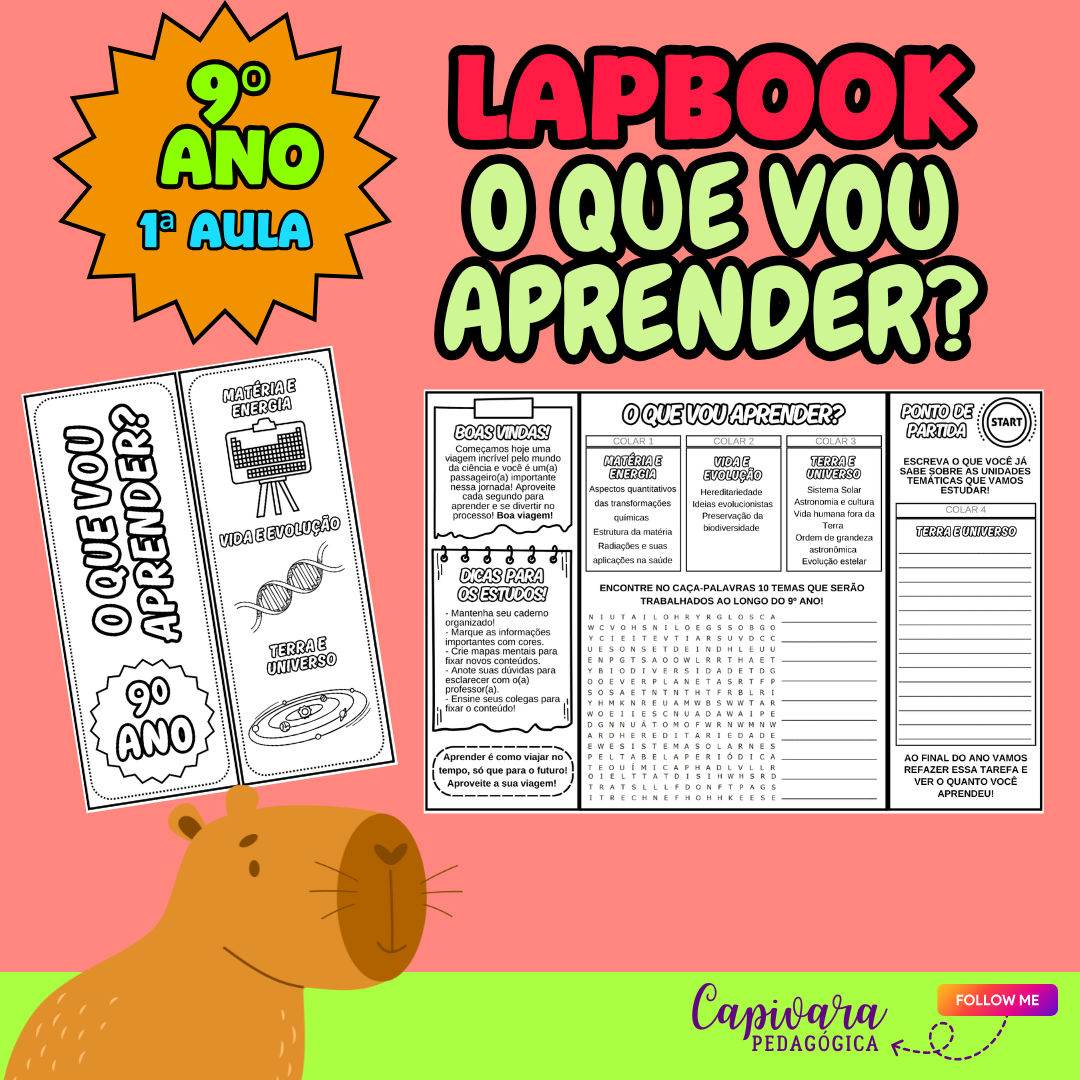LAPBOOK - PRIMEIRA AULA - 9º ANO