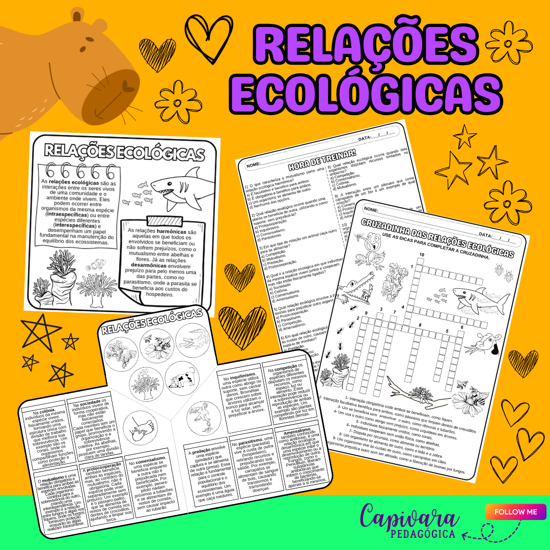 CARTÃO INTERATIVO - RELAÇÕES ECOLÓGICAS
