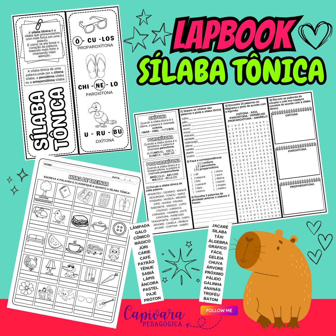 LAPBOOK - SÍLABA TÔNICA