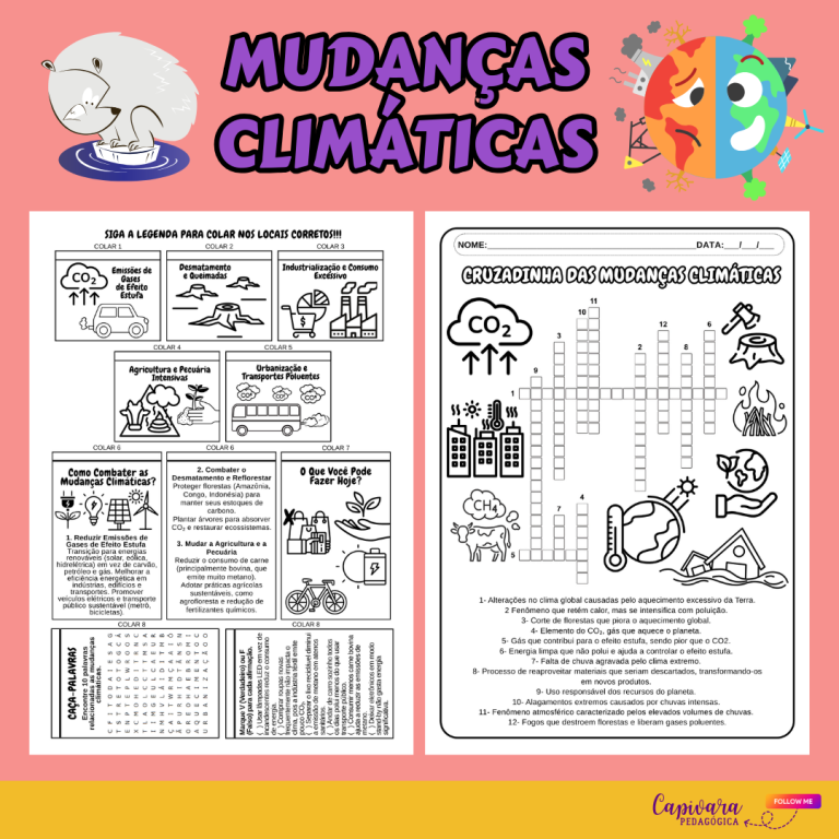 CADERNO INTERATIVO – MUDANÇAS CLIMÁTICAS – Capivara Pedagógica