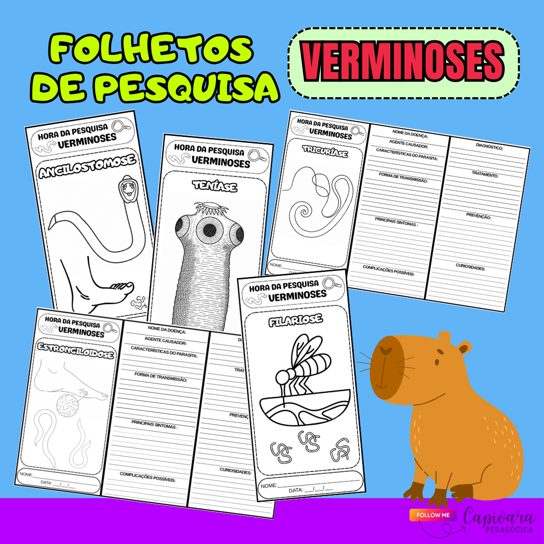 FOLHETOS DE PESQUISA - VERMINOSES