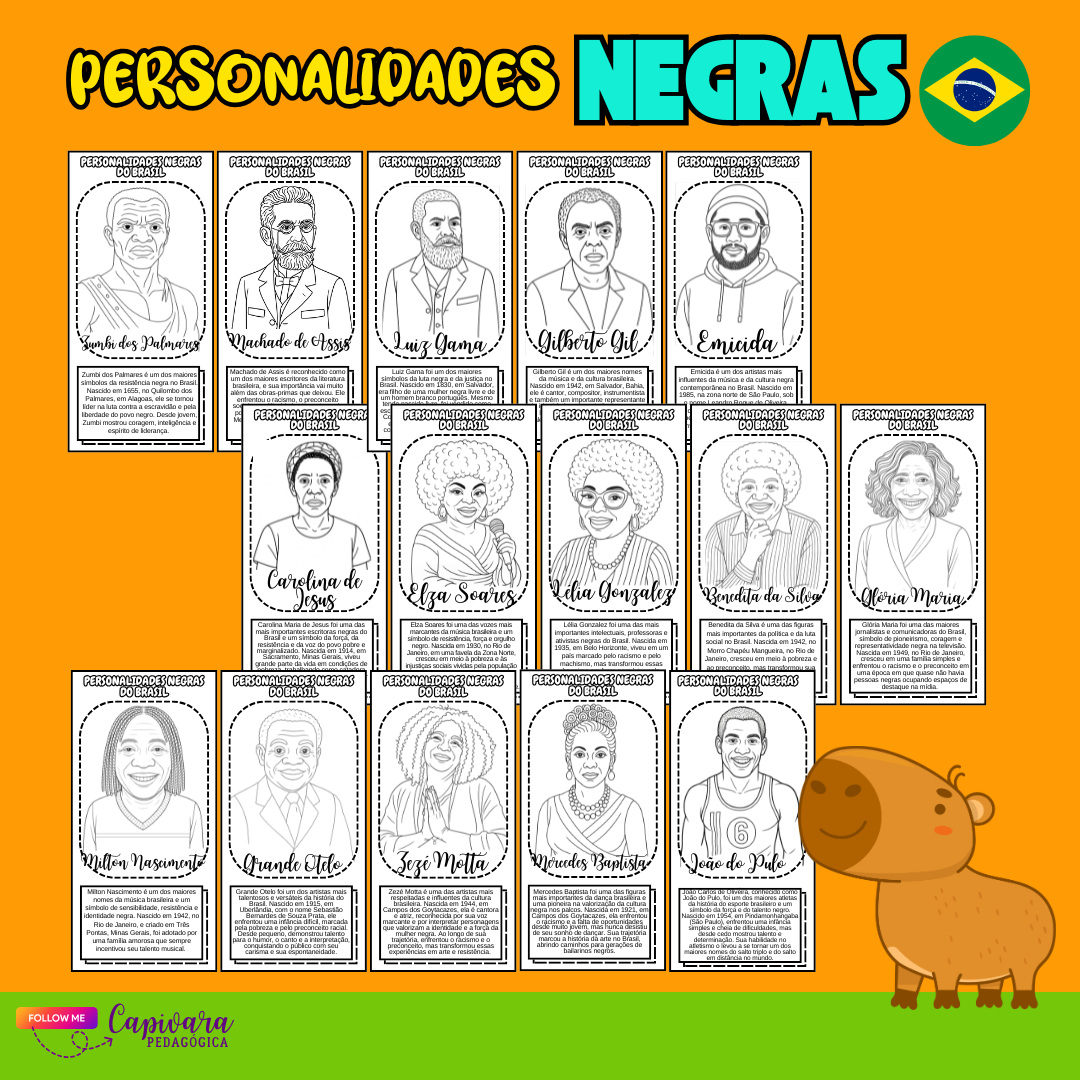 FOLHETOS - PERSONALIDADES NEGRAS