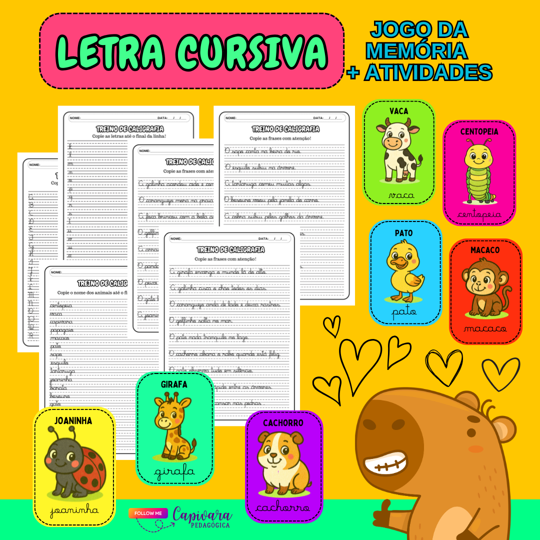 LETRA CURSIVA - JOGO DA MEMÓRIA