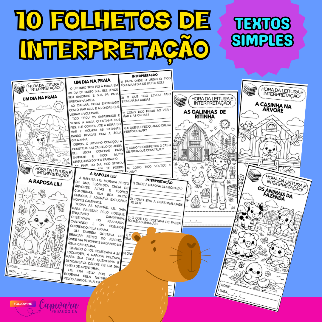FOLHETOS DE INTERPRETAÇÃO - TEXTOS SIMPLES