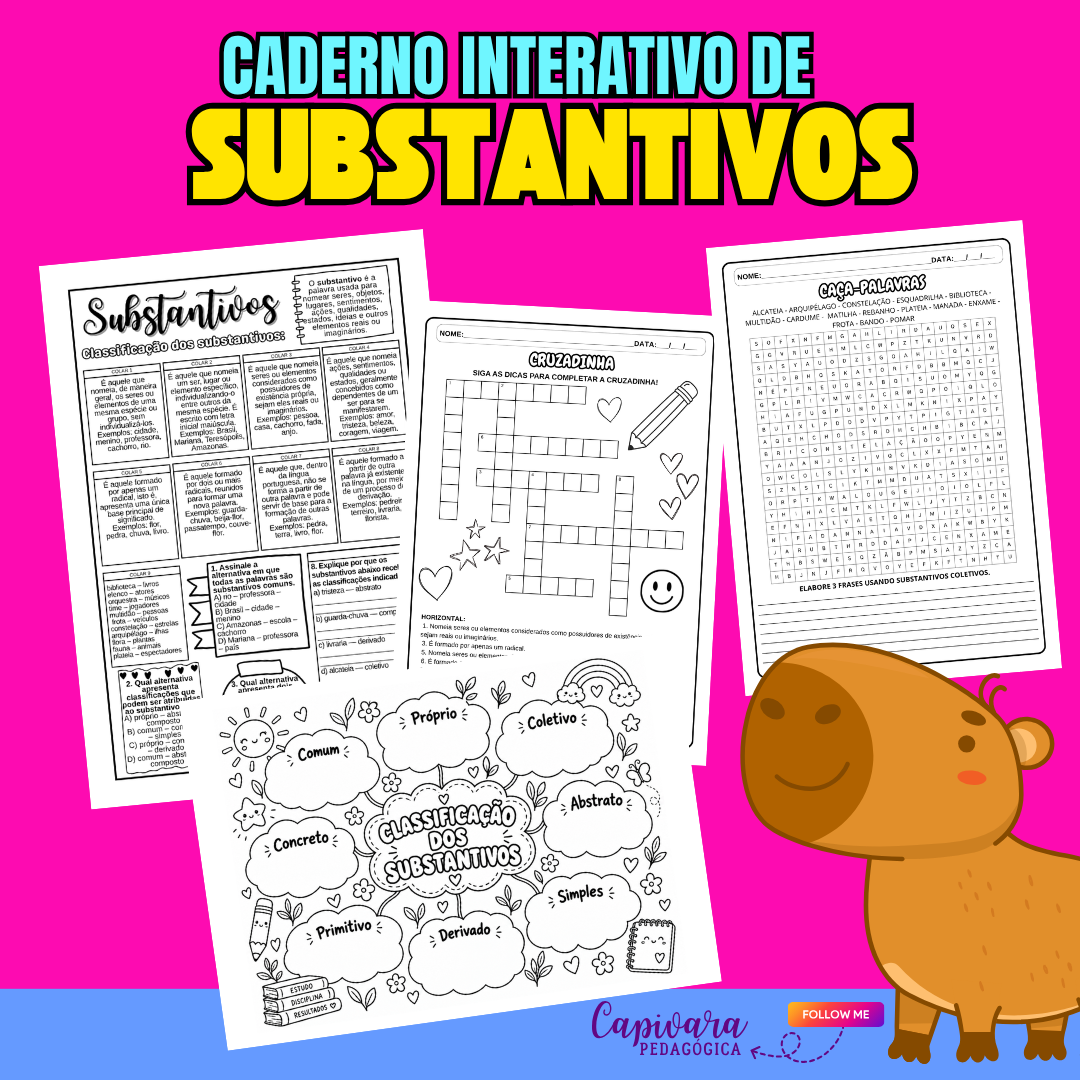 CADERNO INTERATIVO DE SUBSTANTIVOS